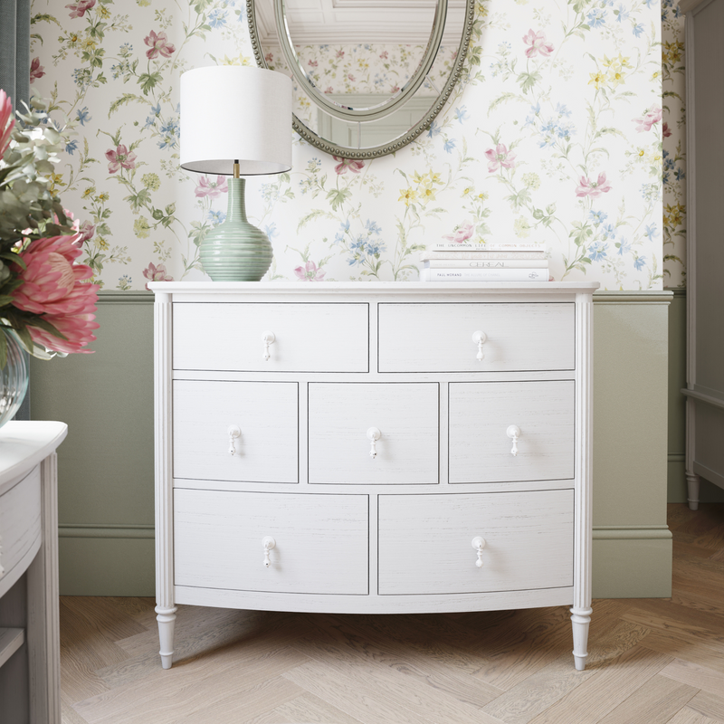 Bramford White Washed Oak 7 Drawer Chest