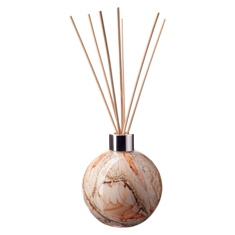 Glass Sphere Reed Diffuser in Apricot Earth