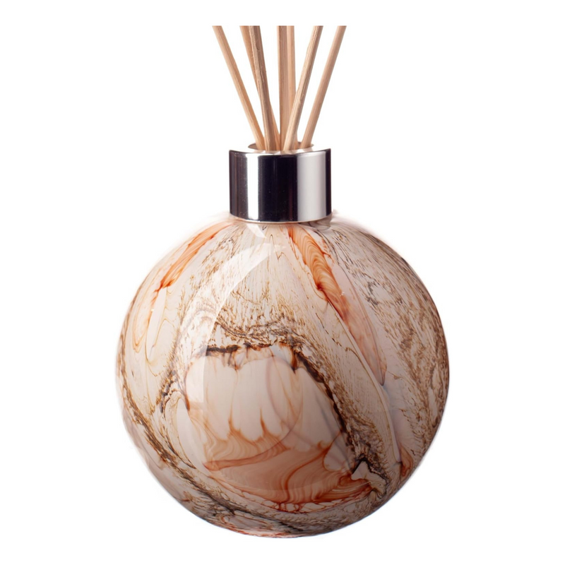 Glass Sphere Reed Diffuser in Apricot Earth