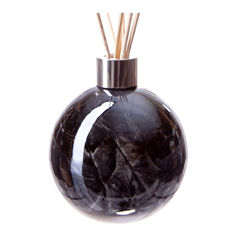 Glass Sphere Reed Diffuser in Black Marble