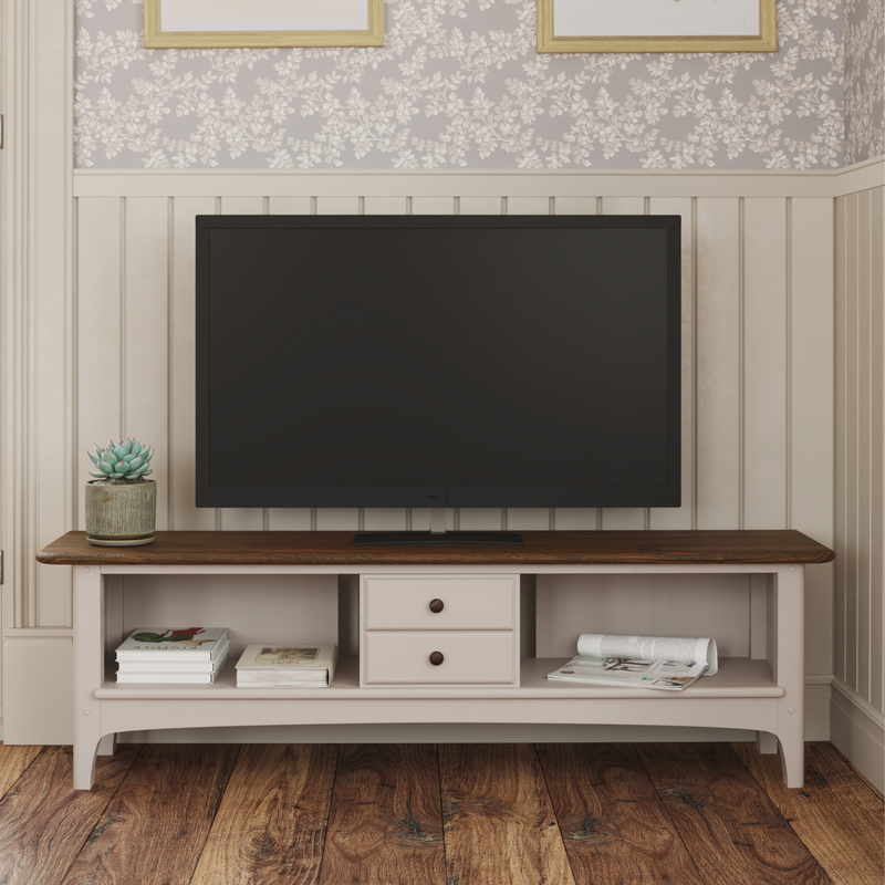 Hapton Soft Truffle 2 Drawer Wide TV Unit