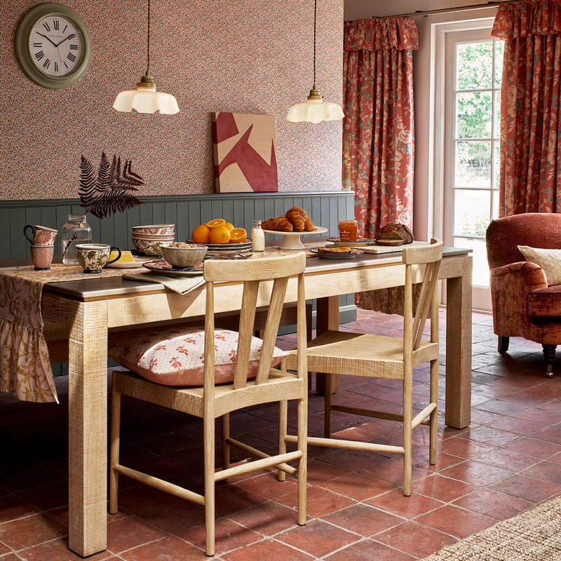 Braystone Washed Oak Fixed Dining Table