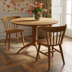 Brecon Blonde Oak Extending Round Dining Table