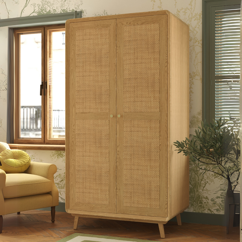 Millen Rattan 2 Door Wardrobe