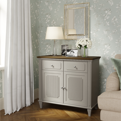 Hanover Pale French Grey 2 Door 2 Drawer Narrow Sideboard