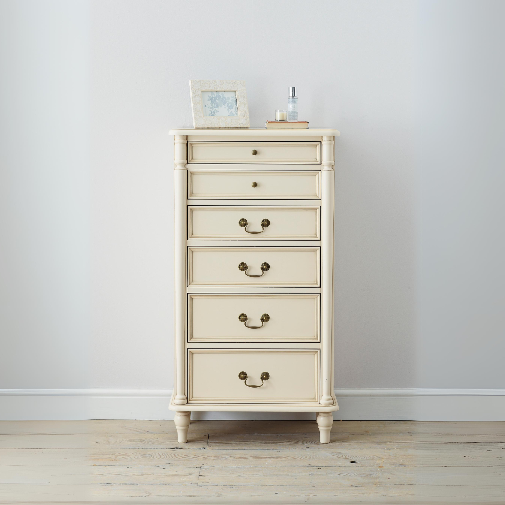 Clifton Ivory 6 Drawer Tall Chest