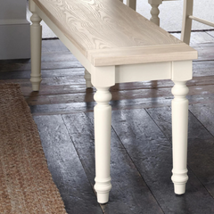 Dorset White Dining Bench