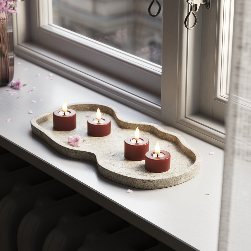 Flameless LED Bourgogne Set of 2 Tealights