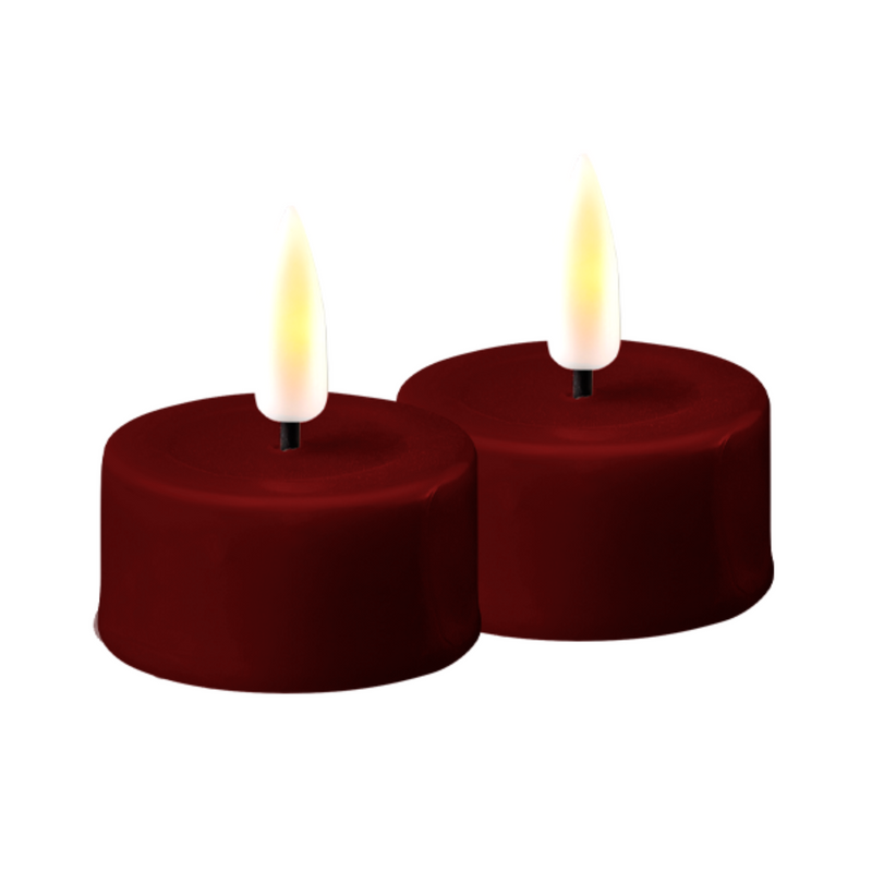 Flameless LED Bourgogne Set of 2 Tealights