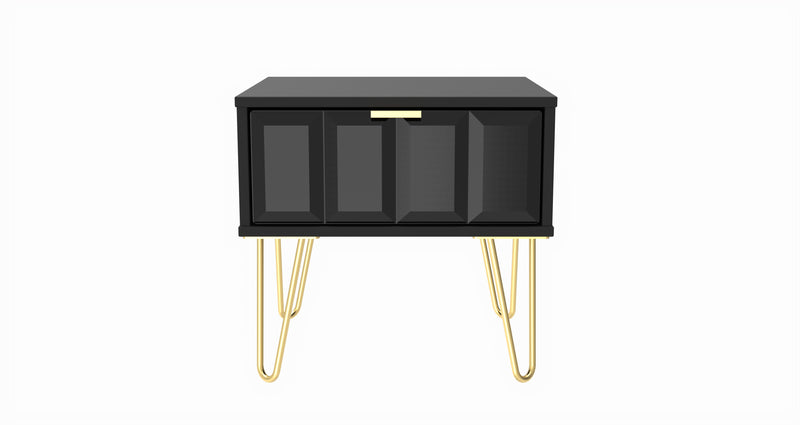 Cube One Drawer Bedside Cabinet with Optional Integrated Wireless Charging