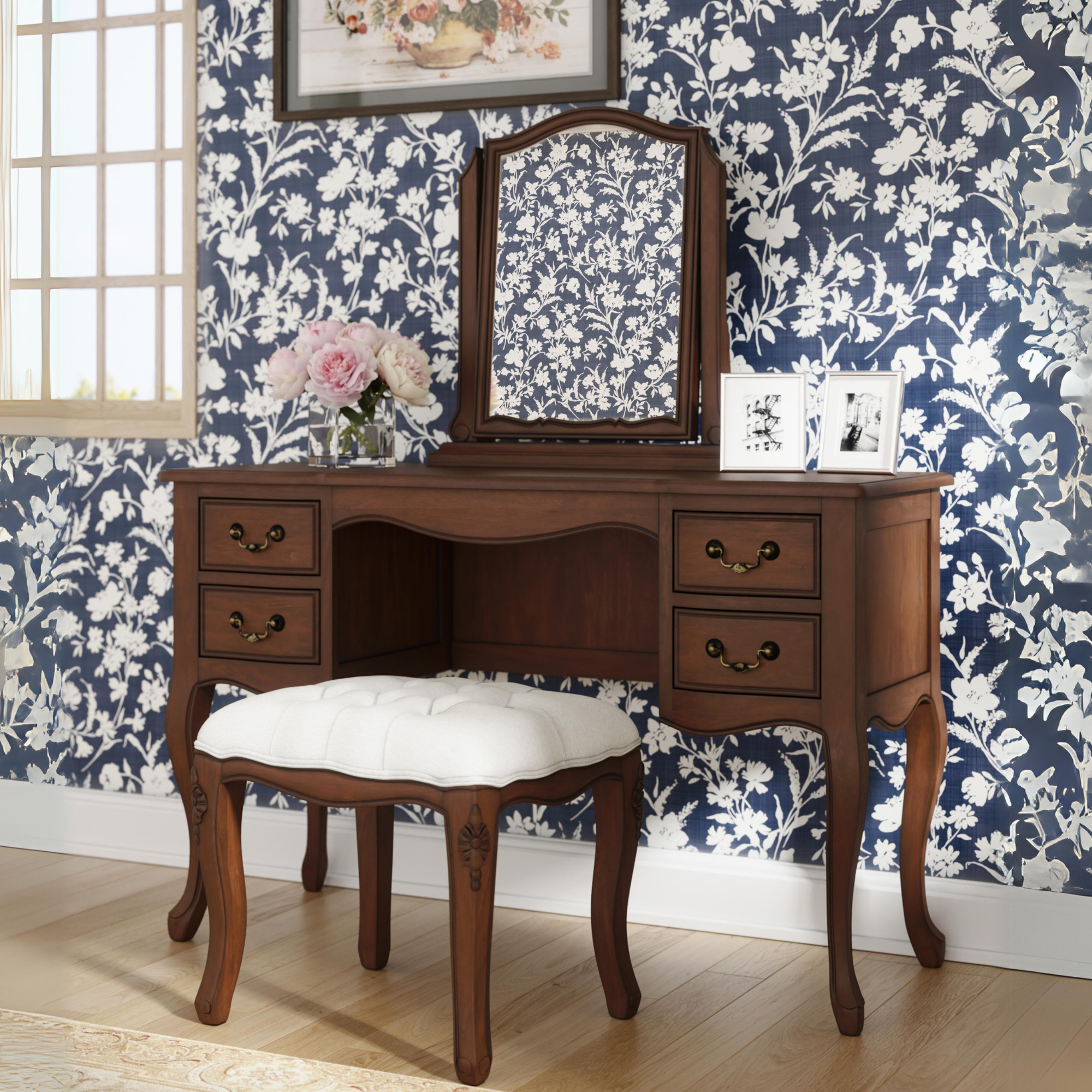 Montpellier Walnut Dressing Table & Stool Set