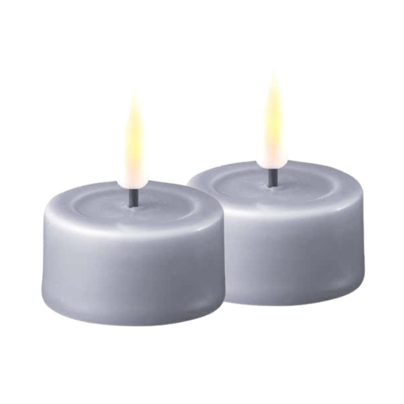 Flameless LED Dust Blue Set of 2 Tealights