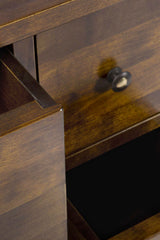 Garrat Dark Chestnut 1 Door & 6 Drawer Sideboard