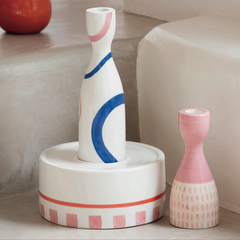 Over the Rainbow Ceramic Nina Candle Holder