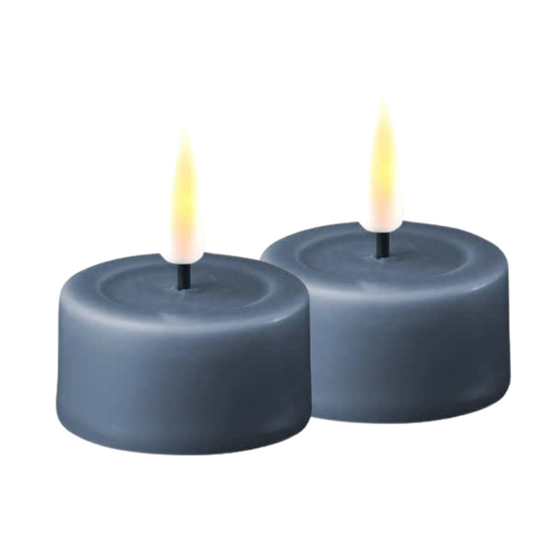 Flameless LED Ice Blue Set of 2 Tealights