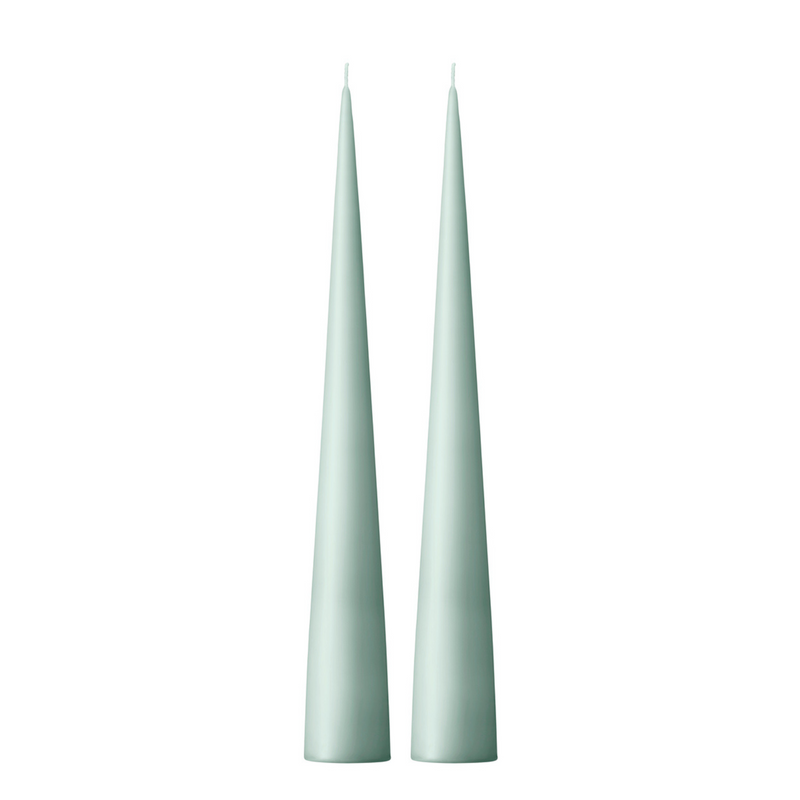 Cone Candles Sage Green Set of 2 in Giftbox