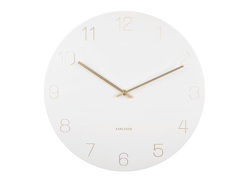 Karlsson Charm Engraved Numbers Wall Clock - Available in 2 Colours ...