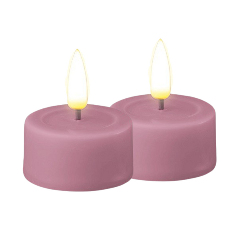 Flameless LED Lavender Set of 2 Tealights