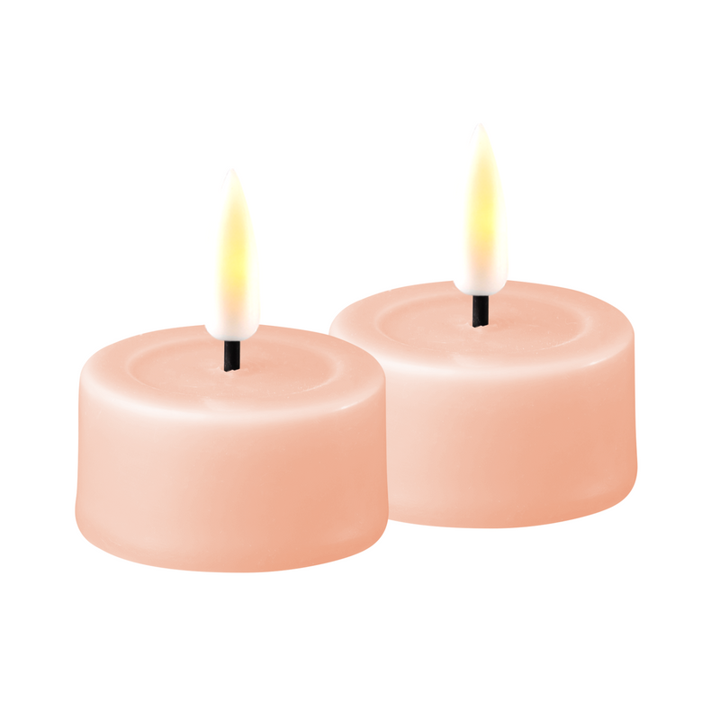 Flameless LED Light Pink Set of 2 Tealights