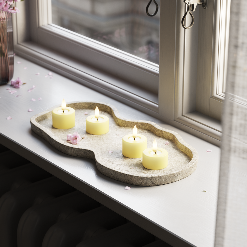 Flameless LED Light Yellow Set of 2 Tealights