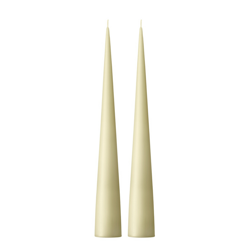 Cone Candles Cream Set of 2 in Giftbox