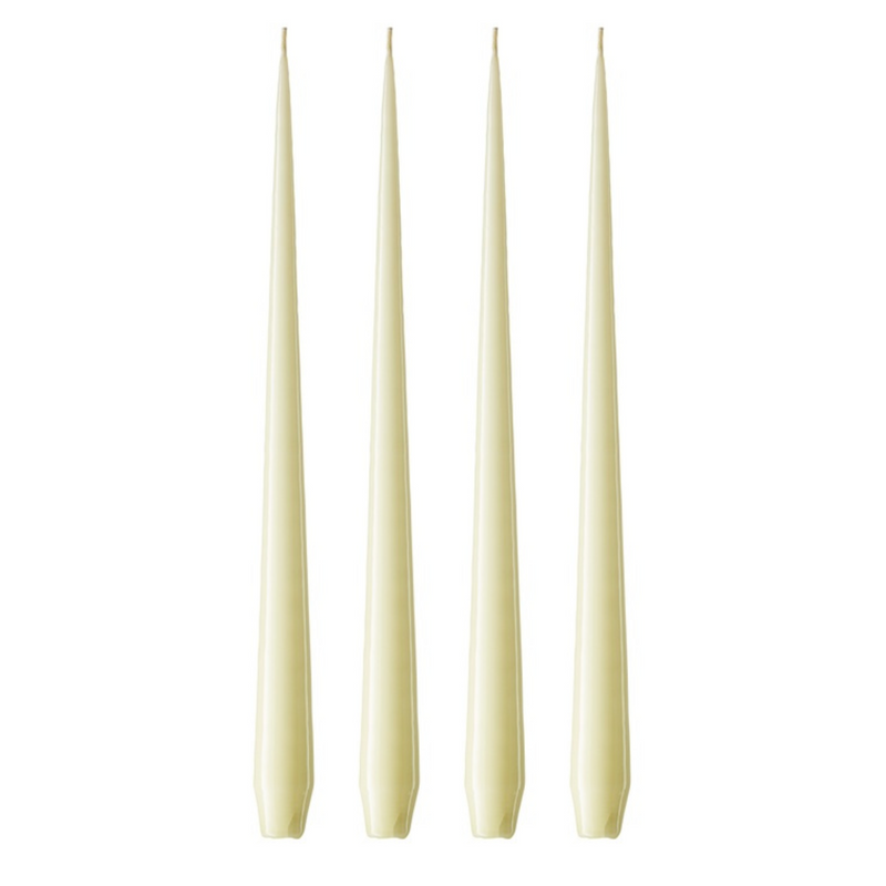 Dinner Taper Candles Cream Set of 4 in Giftbox