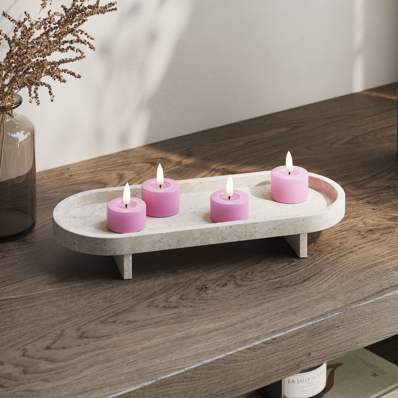 Flameless LED Magenta Set of 2 Tealights