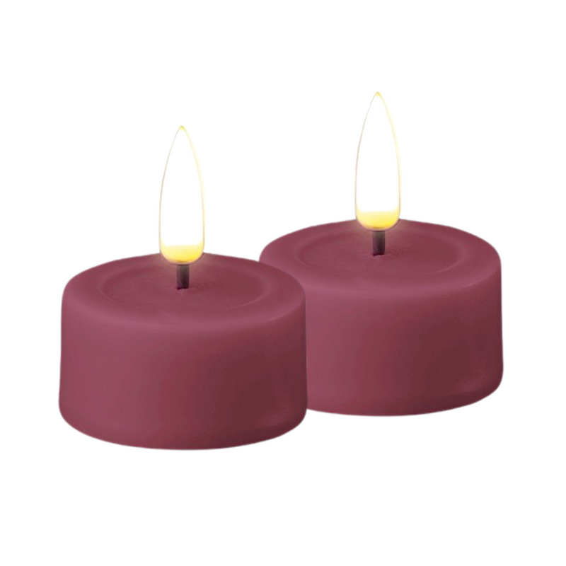 Flameless LED Magenta Set of 2 Tealights