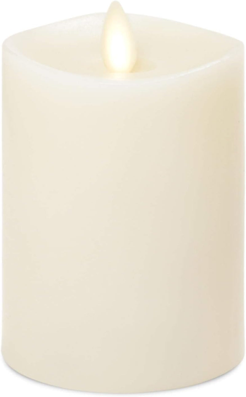 Flameless Ivory Wax Pillar Candle