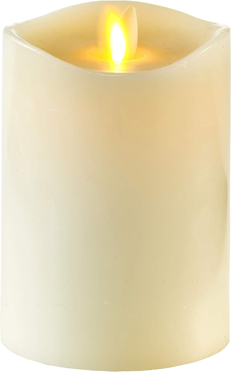 Flameless Ivory Wax Pillar Candle