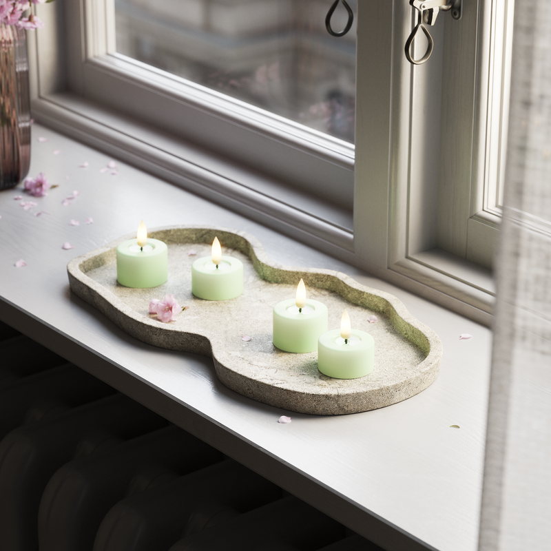 Flameless LED Mint Set of 2 Tealights