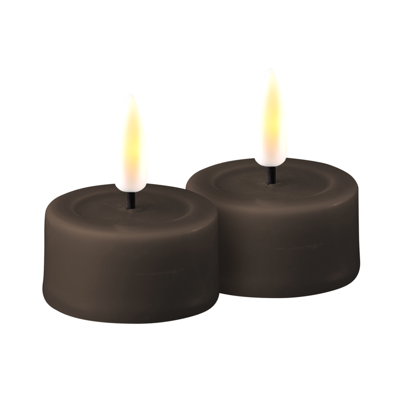 Flameless LED Mocha Set of 2 Tealights