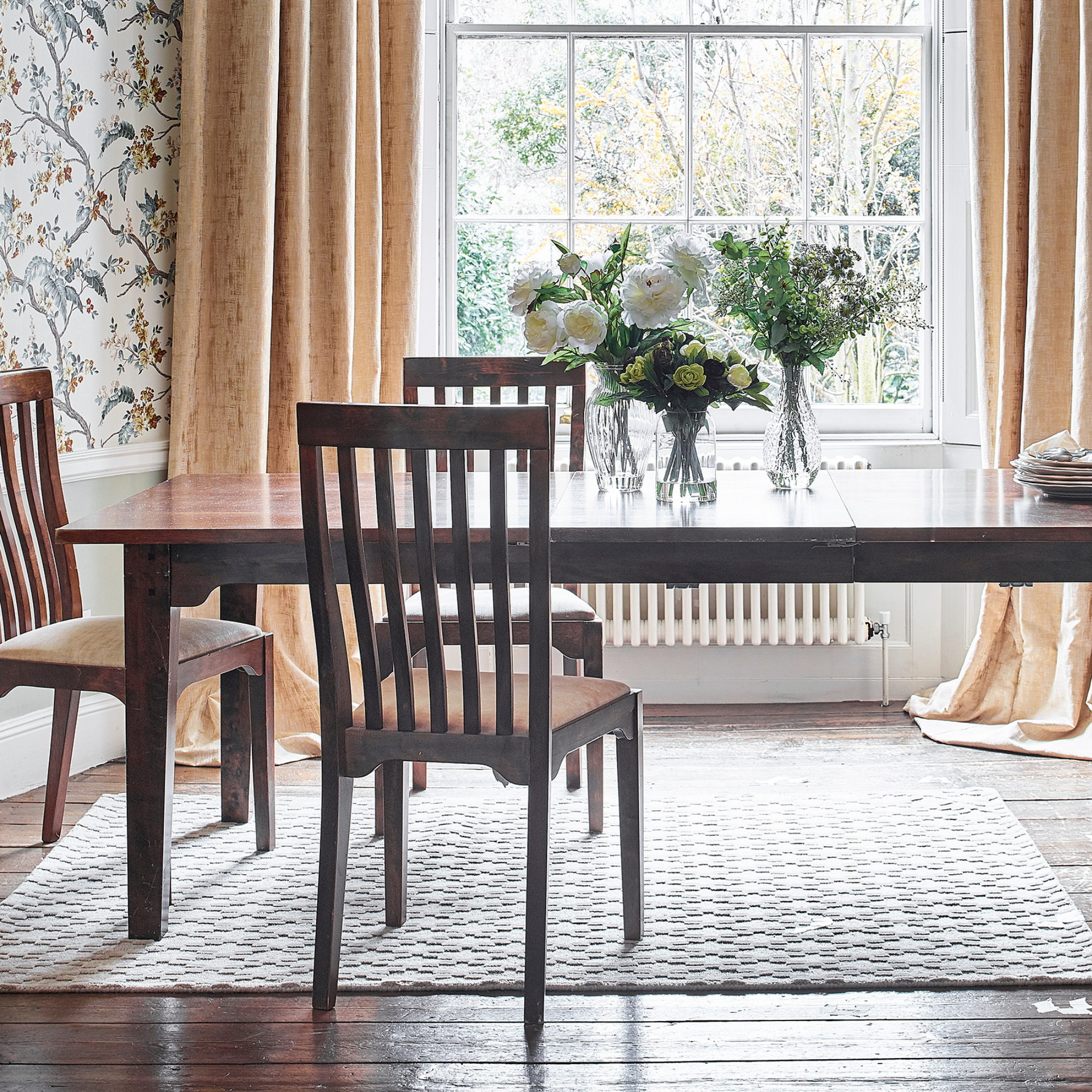 Garrat Dark Chestnut Pair of Dining Chairs