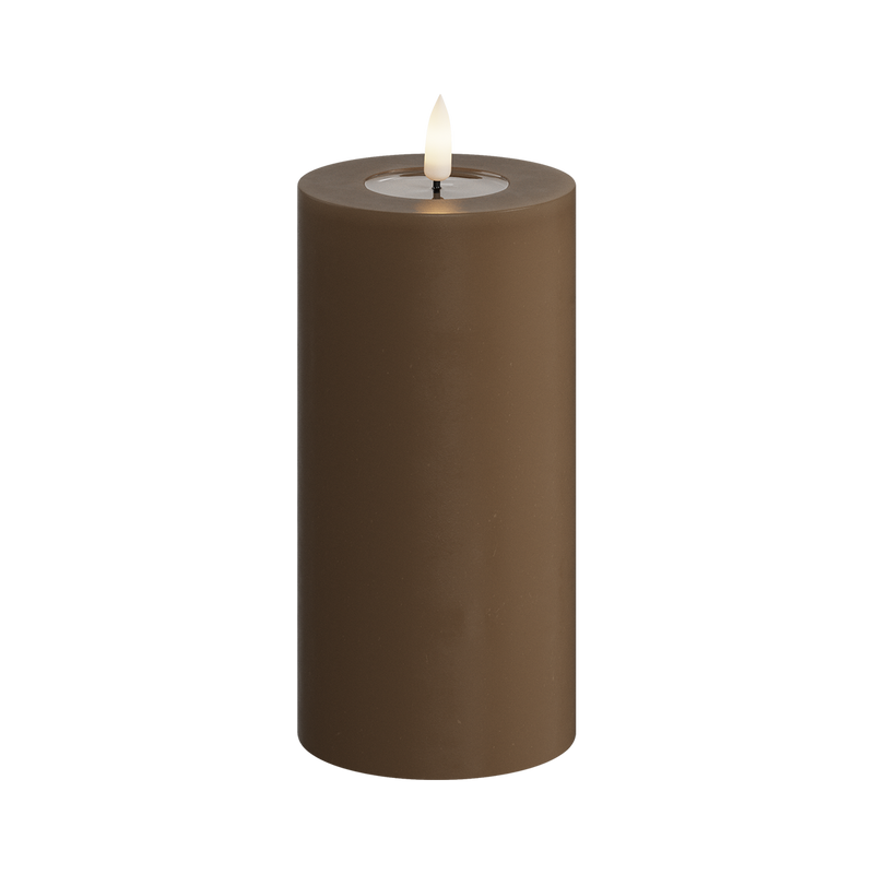 Flameless LED Caramel Wax Pillar Candle