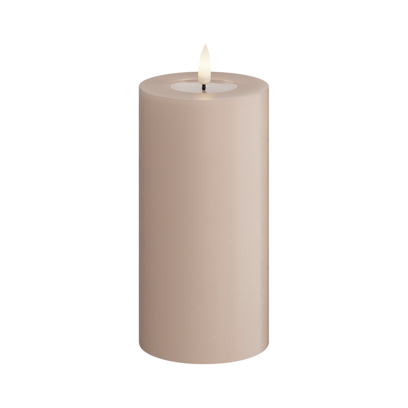 Flameless LED Rose Wax Pillar Candle