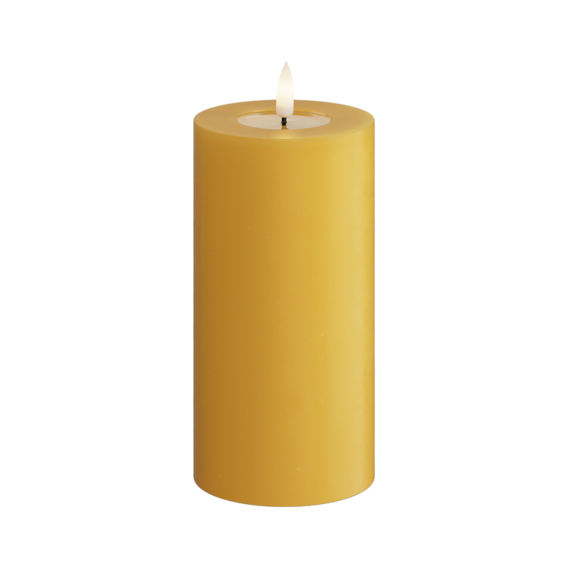 Flameless LED Curry Wax Pillar Candle