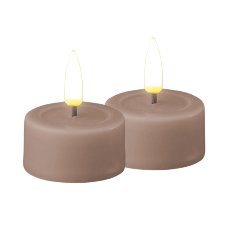 Flameless LED Rose Set of 2 Tealights