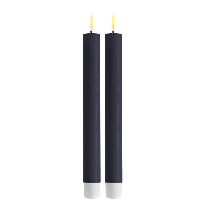 Flameless LED Royal Blue Set of 2 Dinner Candles