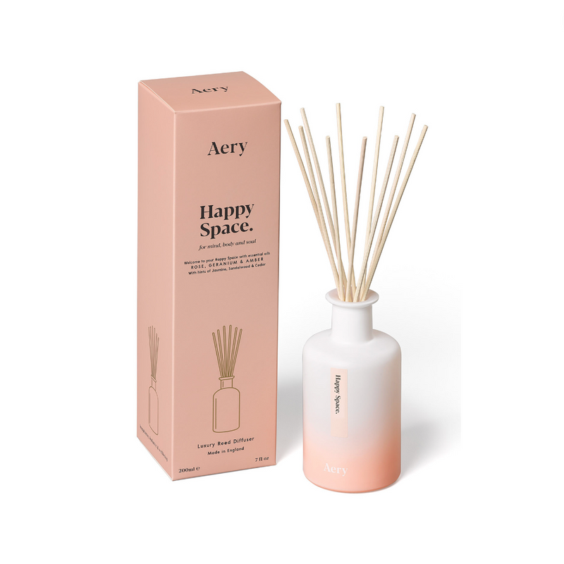 Happy Space Aromatherapy Reed Diffuser - Rose Geranium & Amber