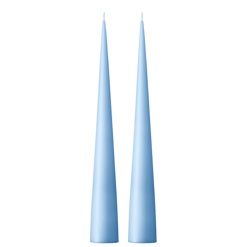 Cone Candles Sky Blue Set of 2 in Giftbox