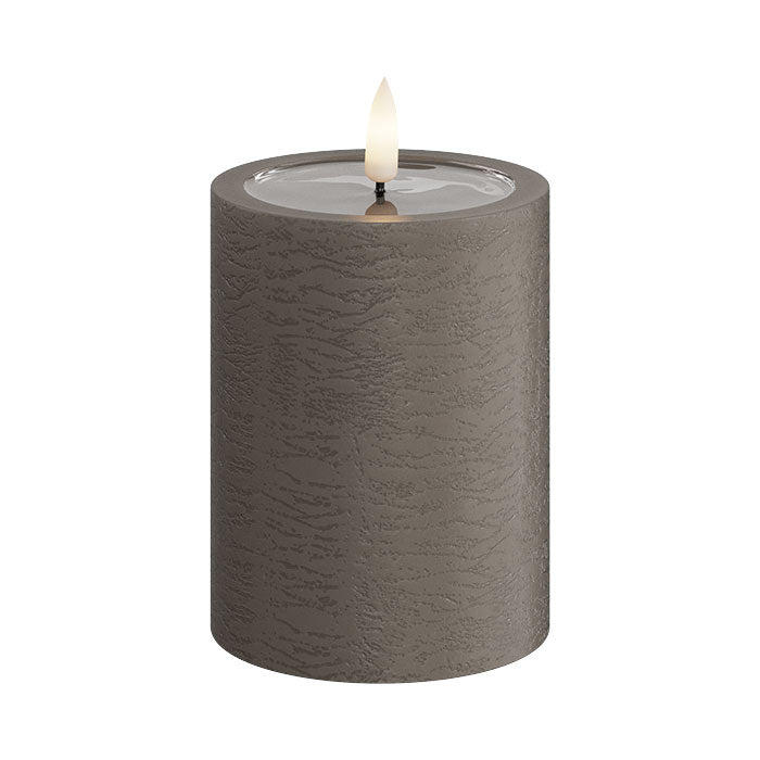 Textured Real Wax Mocha LED Candle