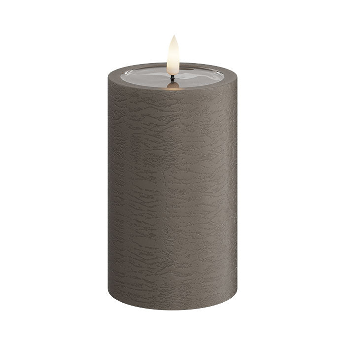 Textured Real Wax Mocha LED Candle