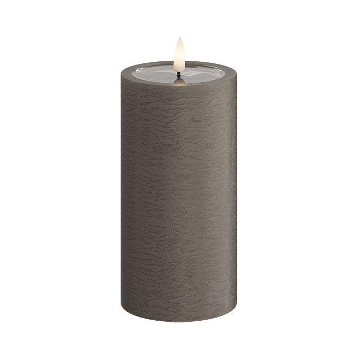 Textured Real Wax Mocha LED Candle