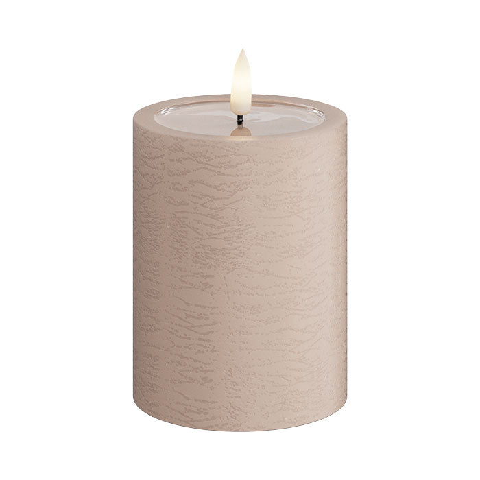 Textured Real Wax Rose LED Candle