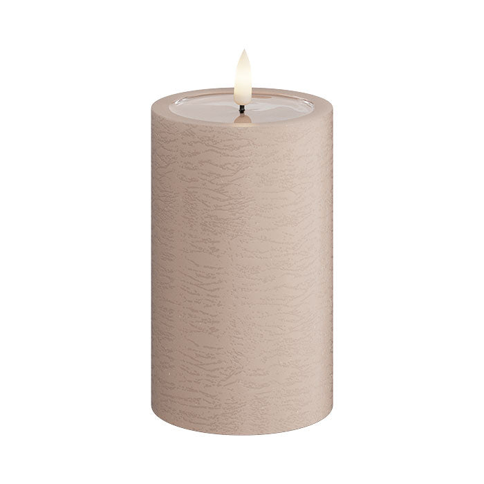 Textured Real Wax Rose LED Candle