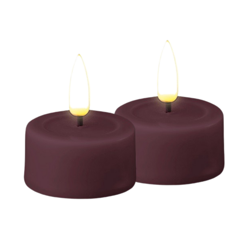 Flameless LED Violet Set of 2 Tealights