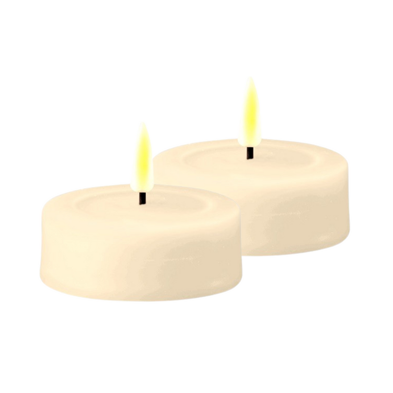 Flameless LED Cream Set of 2 Tealights