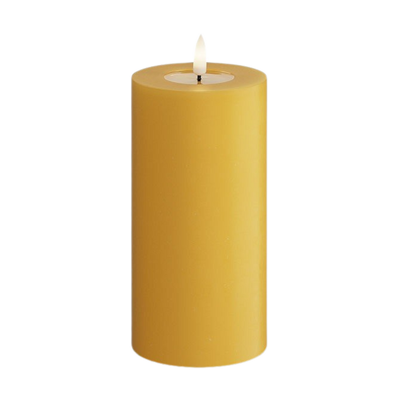 Flameless LED Curry Wax Pillar Candle