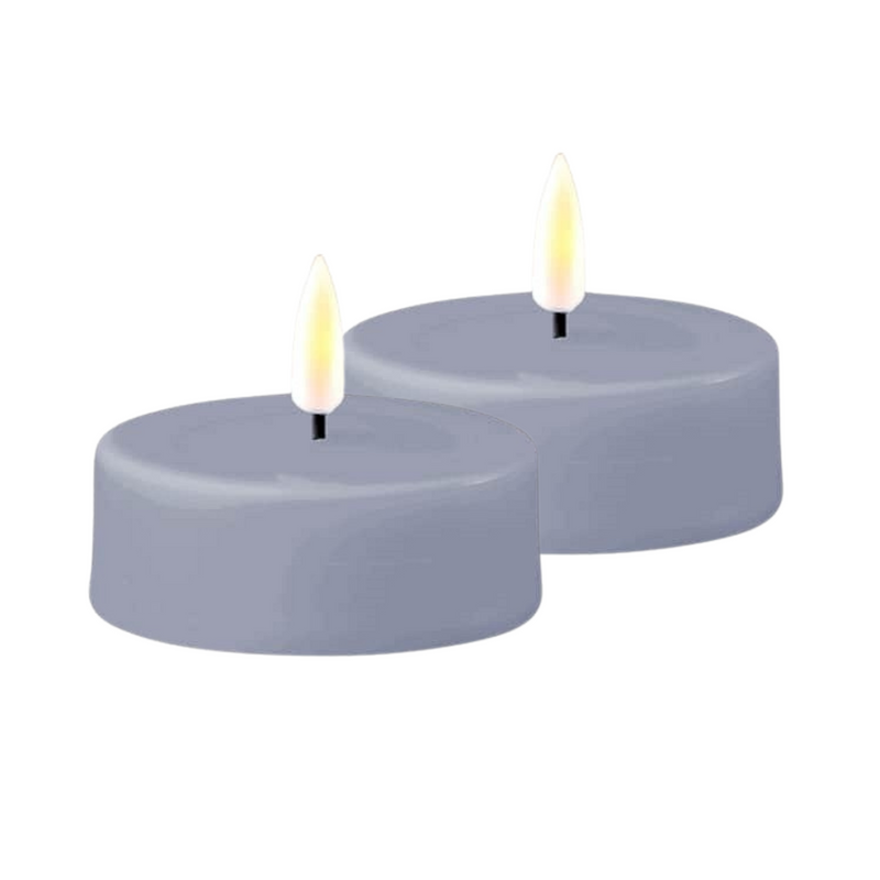 Flameless LED Dust Blue Set of 2 Tealights