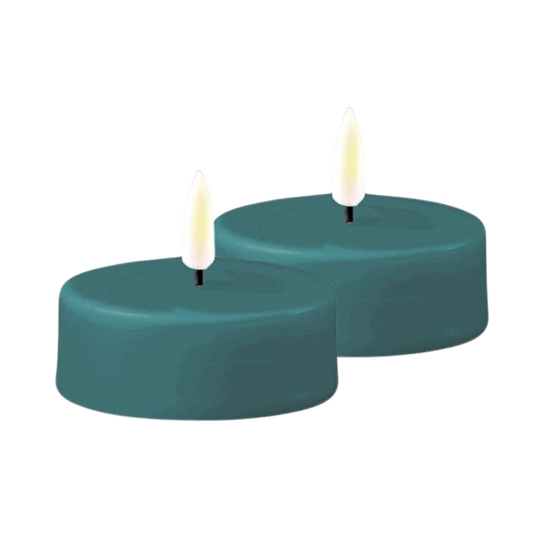 Flameless LED Jade Green Set of 2 Tealights